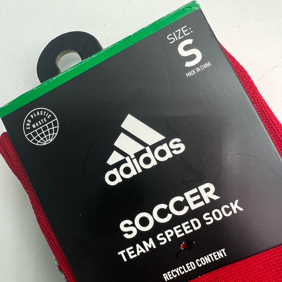 Adidas Over The Calf Soccer Team Speed Socks Red - Size: Small ( Youth 13C-4Y ) - Picture 2 of 7